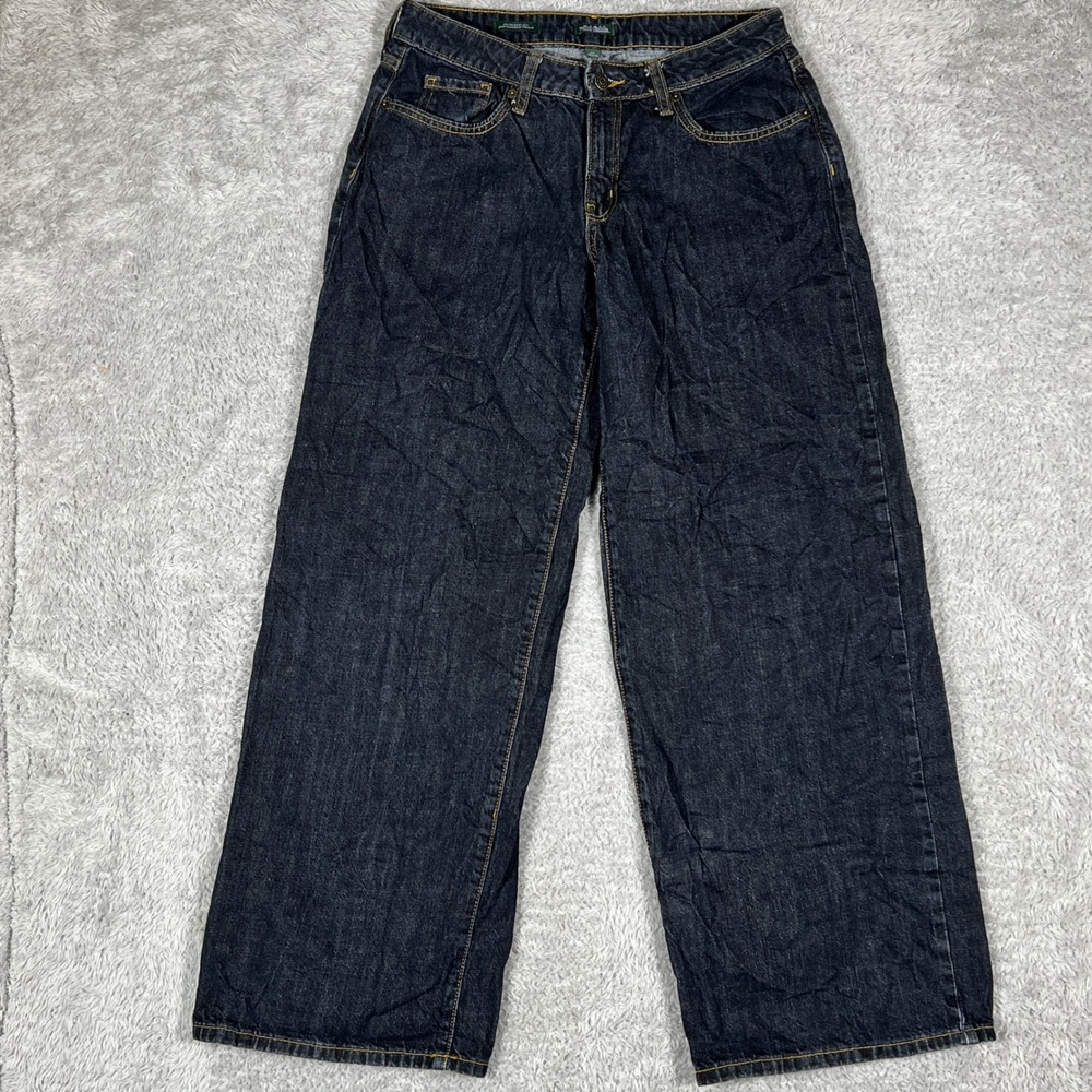 Wild Fable Low Rise Baggy Jeans Dark Wash Wide Leg Denim Size 8/R Y2K Relaxed